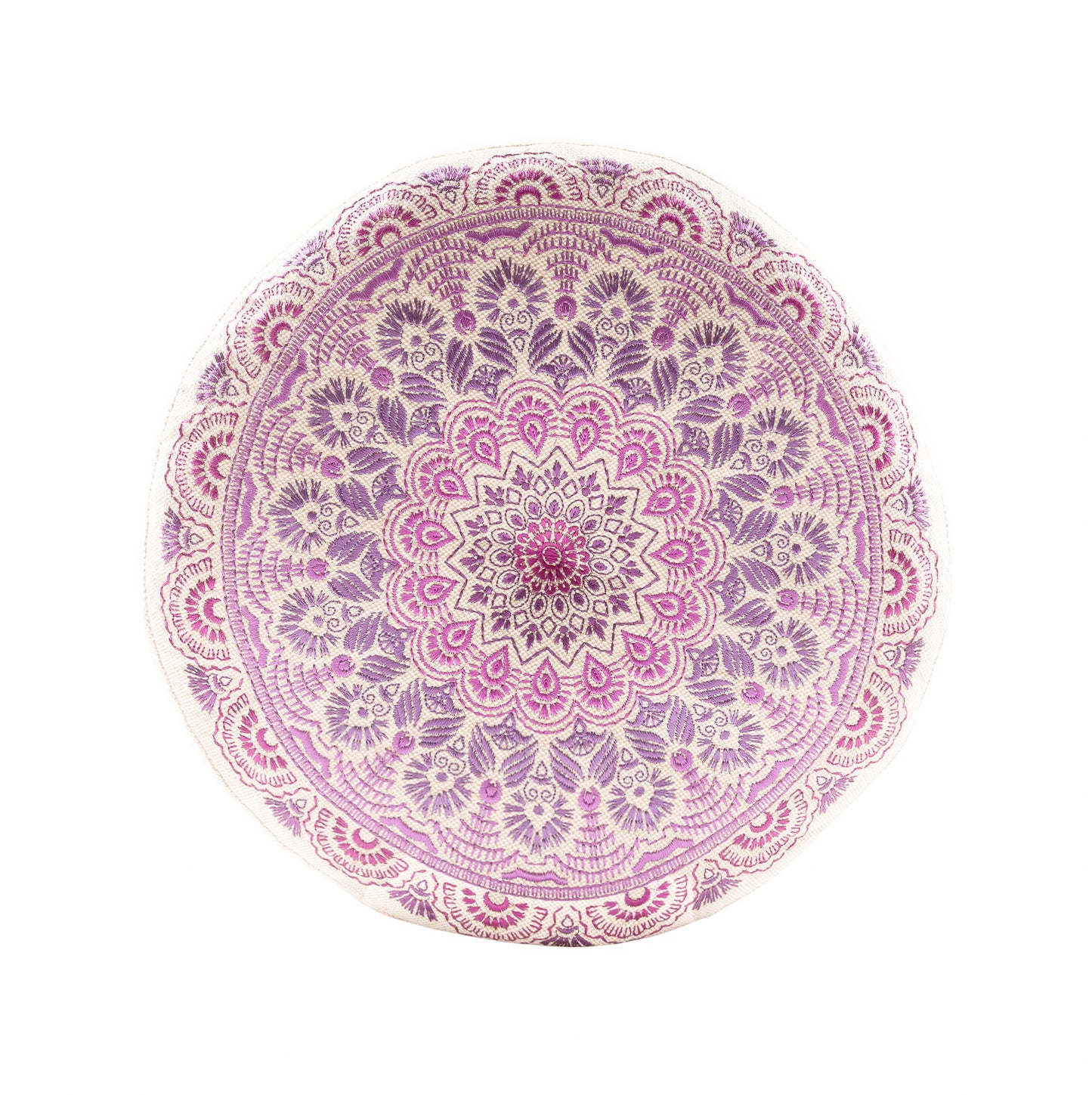 Embroidered Cotton Round Meditation Cushions